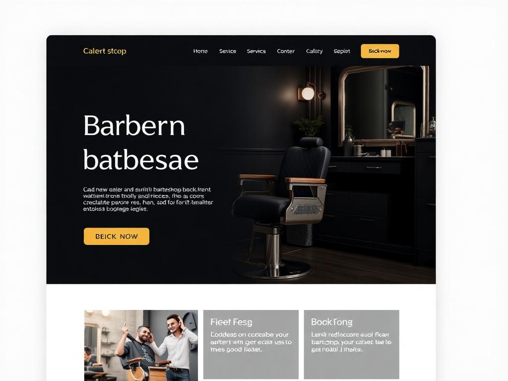 Elite Cuts Barbershop website design