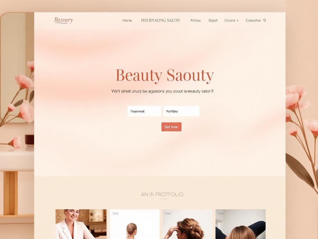 Glow Beauty Studio website design